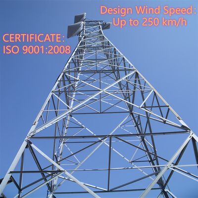 Ανθεκτικός τετράποδης γωνιακός πύργος από χάλυβα με βρόγχους νάτλους και πλέγματα που συμμορφώνονται με τα πρότυπα ISO 898 και DIN 7990 για τη μηχανική αξιοπιστία