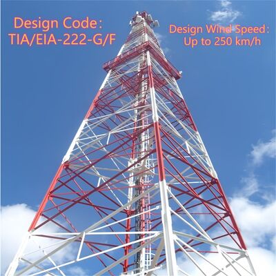 Ανθεκτικός τετράποδης γωνιακός πύργος από χάλυβα με βρόγχους νάτλους και πλέγματα που συμμορφώνονται με τα πρότυπα ISO 898 και DIN 7990 για τη μηχανική αξιοπιστία