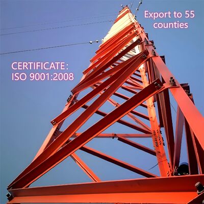 Ανθεκτικός σε τυφώνες καλώδιο 5G επικοινωνίας Σιδηροδρομικός πύργος συμμορφούμενος με τα πρότυπα ANSI TIA 222 G H F και EN 1991 1 4 που παρέχουν υποστήριξη σε ψηλές λεπτές δομές