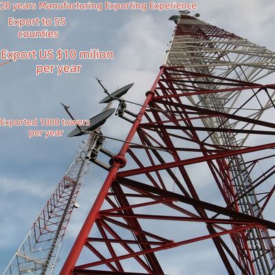 Βαρύς μετρητή 3 πόδια σωληνώδης χάλυβα πύργος που παρέχει ισχυρή δομική υποστήριξη επικοινωνίας και εγκαταστάσεις κοινής ωφέλειας