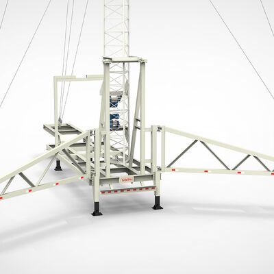 Κινητό φορτηγό Εγκαταστημένο τηλεσκοπικό γαλβανισμένο χάλυβα 15 20 25 30M 5G 4G Wifi Πύργος επικοινωνίας σε τροχούς