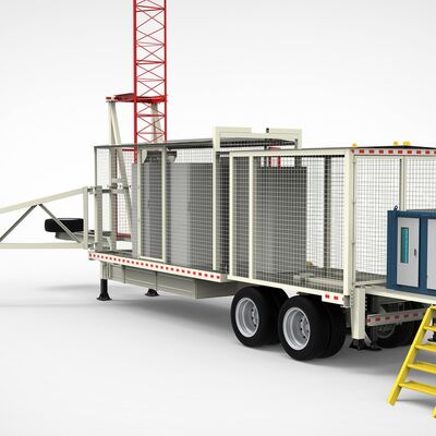 30M τηλεσκοπικός πύργος γαλβανισμένο χάλυβα φορτηγό τοποθετημένη επικοινωνία κεραία 40M/S Αντίσταση στον άνεμο ISO πιστοποιημένο