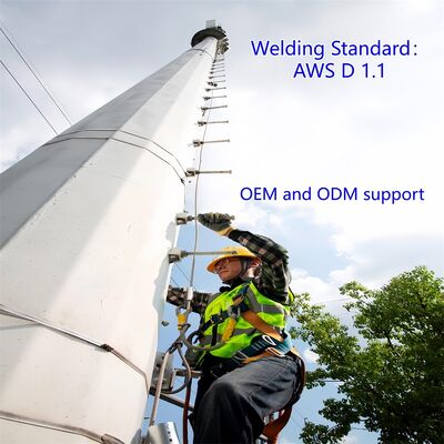 Πύργος μονοπόλεμου μονοάξονας σχεδιασμός πύργος τηλεπικοινωνιών βελτιστοποιημένος για αισθητικές ευαίσθητες τοποθεσίες και περιορισμένο χώρο αστικές περιοχές