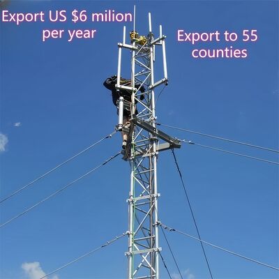 Πύργος συρματόσχοινων ύψους 80-150μ για διασυνοριακή επικοινωνία μικροκυμάτων μεγάλων αποστάσεων