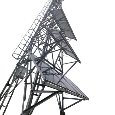 Off Grid Solar Panel Antenna Tower Galvanized Steel 15 25 35M 5G 4G Wifi Remote Area Telecom Tower