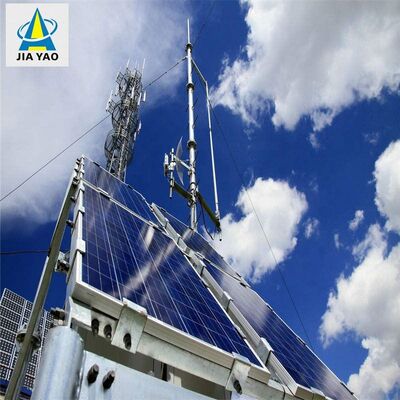 Off Grid Solar Panel Antenna Tower Galvanized Steel 15 25 35M 5G 4G Wifi Remote Area Telecom Tower