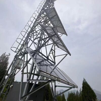 Εφεδρική μπαταρία Solar Panel Antenna Tower Galvanized Steel 15 25 30M 5G 4G Emergency Telecom Tower