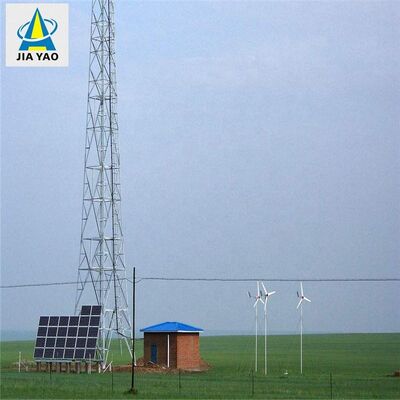 Solar Energy Antenna Tower with Energy Storage Self Supporting Galvanized 20 30 40M 4G 5G Mast