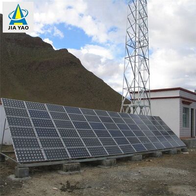 Solar Energy Antenna Tower with Energy Storage Self Supporting Galvanized 20 30 40M 4G 5G Mast