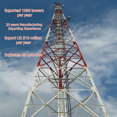 12 18 24 30M 3 πόδια γωνιακό ελαφρύ χάλυβα γαλβανισμένος αυτοστηριζόμενος ιστός επικοινωνίας μικροκυμάτων προαστιακού εξωτερικού χώρου 5G 4G