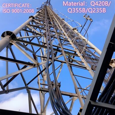 15 25 35M Multi Signal 3 Logged Tubular Steel Galvanized Self Supporting Outdoor 5G 4G Wifi Radio Telecom Tower