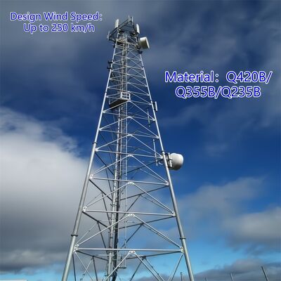 15 25 35M Multi Signal 3 Logged Tubular Steel Galvanized Self Supporting Outdoor 5G 4G Wifi Radio Telecom Tower