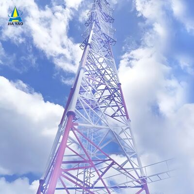 17 27 37M 3 Leg Tubular Galvanized Steel Multi Band Outdoor 5G 4G Μικροκυμάτων τηλεοπτικό σήμα επικοινωνίας Mast