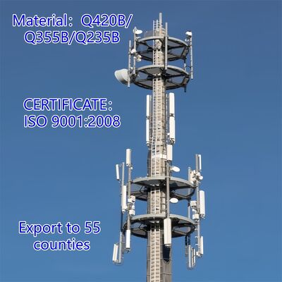 19 27 35M Landscape Adapted Monopole Galvanized Steel Self-supported Outdoor 5G 4G Microwave City Aesthetic Mast