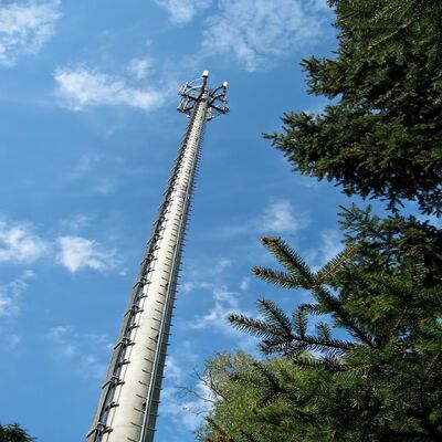 12 18 24M Συμπαγής Μονόπολος Γαλβανισμένος Χάλυβας Αυτοστηριζόμενος Εξωτερικός Πύργος 5G 4G Wifi Μικρός Διαστημικός Τηλεπικοινωνιακός Πύργος