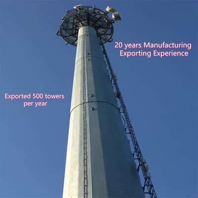 11 17 23M Space Efficient Μονόπολος Σωληνοειδής Γαλβανισμένος Χάλυβας εξωτερικού χώρου 5G 4G Wifi Compact Πύργος Επικοινωνίας