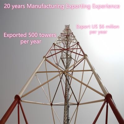 Heavy Duty 3 Legged Tubular Steel Tower με γαλβανισμένη επιφάνεια εν θερμώ για υποδομή τηλεπικοινωνιών μεγάλης διάρκειας
