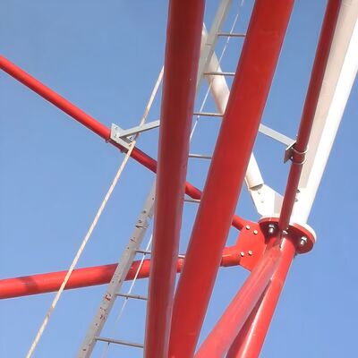Ισχυρός σωληνωτός πύργος από χάλυβα με 3 πόδια Κατάλληλος για φούρνους μικροκυμάτων 4G 5G και συστήματα ασφαλείας με κατασκευή από χάλυβα υψηλής εφελκυσμού
