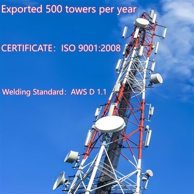 3 Leg Tubular Custom Height 20-100m Steel Communication Tower For Global Engineering Projects