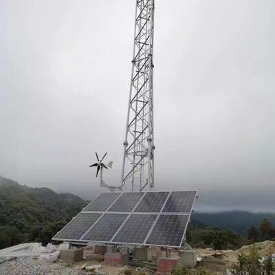 3 πόδια Tubular Solar Powered Telecommunication Tower Off-Grid Hybrid Power for Remote Rural Area