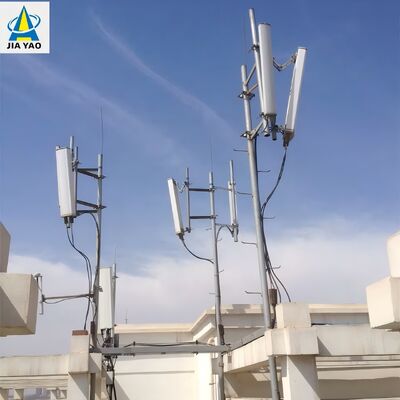 10M 20M Monopole Low Profile Small Cell Communication Tower Rooftop Mount For 5G Signal Boost