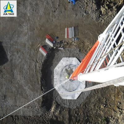 20M 30M Corrosion Proof Guyed Wire Tower Long Service Life For Remote Area Communication