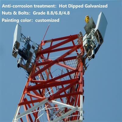 42M Weathering Steel 3 Legged Angle Steel Tower For Highway Signal Coverage