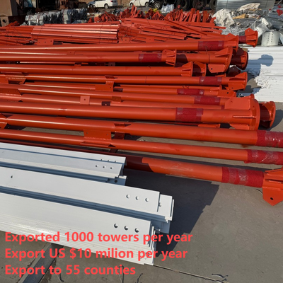 Κομψή σχεδίαση 48M Powder Coated 3 Tube Telecom Tower για επιχειρηματική περιοχή