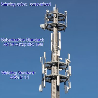 15 23 35 Meter Foundation Optimized Monopole Tower Ελαφρύ για Συνεδριακό Κέντρο
