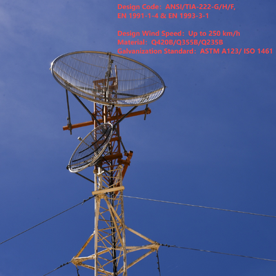 Ultra Tall Guyed Wire Tower Μεγάλης εμβέλειας για Κάλυψη Σήματος Ορεινών Περιοχών