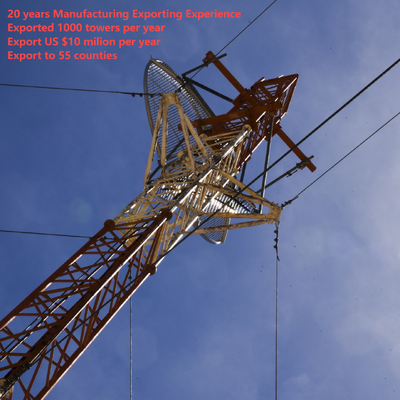 48 50 60M Tension Adjustable Guyed Wire Tower for Grassland Pasture Signal Coverage