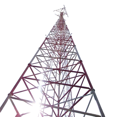 62M Integrated Ladder 3 Tube Telecom Tower For Logistics Park Telecom Deployment