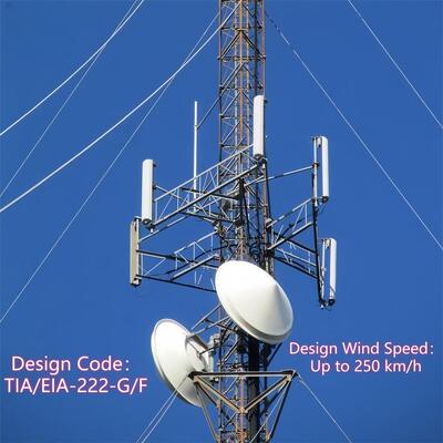 35M Q355 Steel Guyed Tower Light Foundation for Grassland Wide Area Coverage