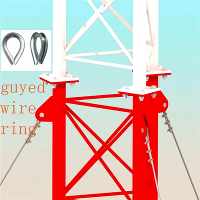 35M Q355 Steel Guyed Tower Light Foundation for Grassland Wide Area Coverage