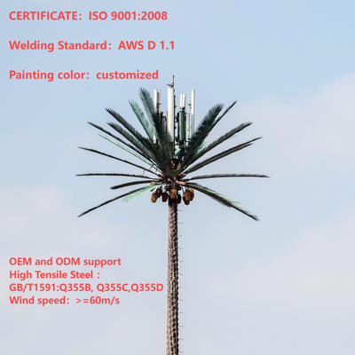 35M Φιλικό προς το περιβάλλον Bionic Pine Tree Camouflage Communication Tower Scenic Area Κάλυψη σήματος 30-χρόνων Διάρκεια ζωής γαλβανισμένη κατασκευή από χάλυβα Hot-DIP
