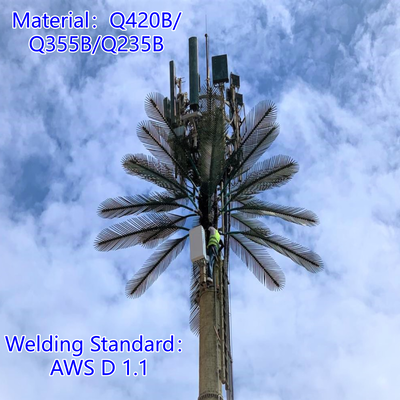 35M Φιλικό προς το περιβάλλον Bionic Pine Tree Camouflage Communication Tower Scenic Area Κάλυψη σήματος 30-χρόνων Διάρκεια ζωής γαλβανισμένη κατασκευή από χάλυβα Hot-DIP